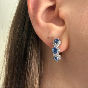 Sapphire hoops